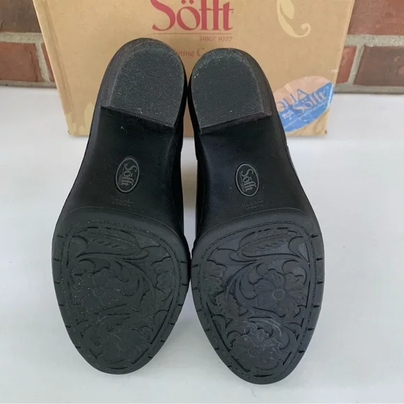 Sofft Womens Gwenith Black Leather block heel Ankle Boots Shoes US 8.5 M - Picture 8 of 10